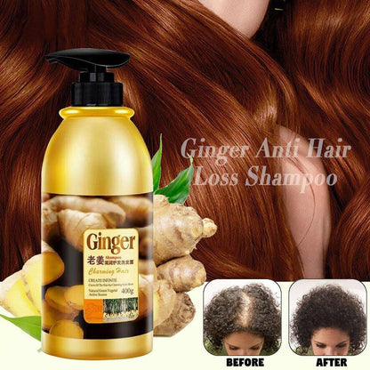 400gm Natural Ginger Oil-Control Shampoo Anti Dandruff Health Hair Care