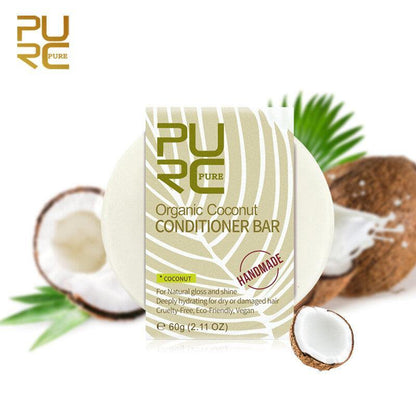 PURC 100% Pure Organic Shampoo Bar Polygonum Multiflorum Seaweed Coconut Ginger Lavender Handmade Soap Shampoo Hair Care