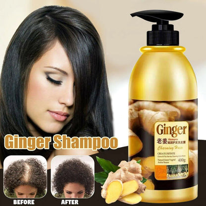 400gm Natural Ginger Oil-Control Shampoo Anti Dandruff Health Hair Care